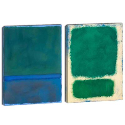 2Pcs Canvas Painting Mark Rothko Posters And Prints Colorful Stretched Giclee Print On Canvas-Famous Paintings Fine Art Poster-Reproduction Wall Decor Ready to Hang85x119cm33x47inch,Framed,13