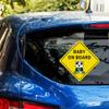 Dreothy 2PCS Baby on Board Sticker for Cars Funny Cartoon Panda Baby On Board Sign Safety Warning Decals Car Styling Waterproof Window Bumper Vinyl Car Stickers (Panda) view 1