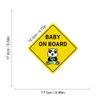 Dreothy 2PCS Baby on Board Sticker for Cars Funny Cartoon Panda Baby On Board Sign Safety Warning Decals Car Styling Waterproof Window Bumper Vinyl Car Stickers (Panda) view 2