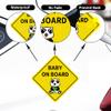 Dreothy 2PCS Baby on Board Sticker for Cars Funny Cartoon Panda Baby On Board Sign Safety Warning Decals Car Styling Waterproof Window Bumper Vinyl Car Stickers (Panda) view 3
