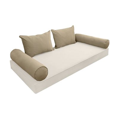 Cover ONLY Model V4 Twin Velvet Same Pipe Indoor Daybed Cushion Bolster - AD304