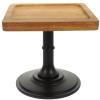 DOITOOL Vintage Wooden Cake Stand Display Tray Elegant High Base Serving Platter for Desserts and Snacks for Weddings Parties Birthdays and Design view 1