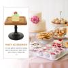 DOITOOL Vintage Wooden Cake Stand Display Tray Elegant High Base Serving Platter for Desserts and Snacks for Weddings Parties Birthdays and Design view 3