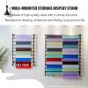 Doorhighpeak Wall Mounted Scarf Display Rack Organizer, Multi-Purpose Stand Holder for Ribbon/Flower Wrapping Paper, Pants Hanger Shawl Shelf Towel Storage Station, for Clothing Store/Family view 3
