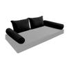 Cover ONLY Model V4 Twin Velvet Same Pipe Indoor Daybed Cushion Bolster - AD374 view 1