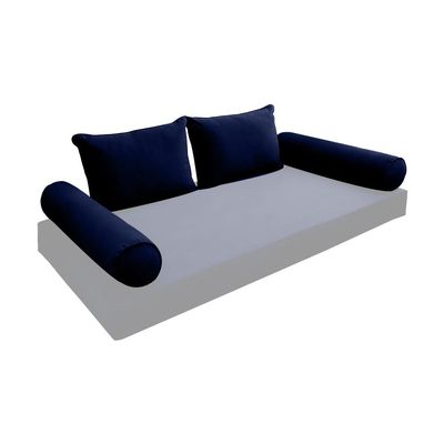 Cover ONLY Model V4 Twin Velvet Same Pipe Indoor Daybed Cushion Bolster - AD373