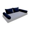 Cover ONLY Model V4 Twin Velvet Same Pipe Indoor Daybed Cushion Bolster - AD373 view 1