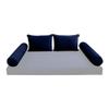 Cover ONLY Model V4 Twin Velvet Same Pipe Indoor Daybed Cushion Bolster - AD373 view 2