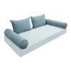 Cover ONLY Model V4 Twin Velvet Same Pipe Indoor Daybed Cushion Bolster - AD355 view 1