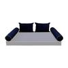 Cover ONLY Model V4 Twin Velvet Contrast Indoor Daybed Cushion Bolster - AD373 view 2