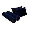 Cover ONLY Model V4 Twin Velvet Contrast Indoor Daybed Cushion Bolster - AD373 view 3