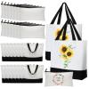 Wesiti 28 Piece Blank Canvas Tote and Makeup Bag Bulk Plain Cotton Tote with Handle Cosmetic Pouch with Zipper Reusable Grocery Bag for DIY Sublimation Embroidery Craft Wedding Christmas Gift view 1
