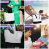 Wesiti 28 Piece Blank Canvas Tote and Makeup Bag Bulk Plain Cotton Tote with Handle Cosmetic Pouch with Zipper Reusable Grocery Bag for DIY Sublimation Embroidery Craft Wedding Christmas Gift view 2