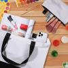 Wesiti 28 Piece Blank Canvas Tote and Makeup Bag Bulk Plain Cotton Tote with Handle Cosmetic Pouch with Zipper Reusable Grocery Bag for DIY Sublimation Embroidery Craft Wedding Christmas Gift view 3