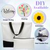 Wesiti 28 Piece Blank Canvas Tote and Makeup Bag Bulk Plain Cotton Tote with Handle Cosmetic Pouch with Zipper Reusable Grocery Bag for DIY Sublimation Embroidery Craft Wedding Christmas Gift view 4