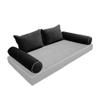 Cover ONLY Model V4 Twin Velvet Contrast Indoor Daybed Cushion Bolster - AD350 view 1