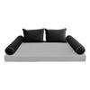 Cover ONLY Model V4 Twin Velvet Contrast Indoor Daybed Cushion Bolster - AD350 view 2