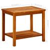 Gecheer Solid Acacia Wood Coffee Table, Rectangular Slatted Design with Oiled Finish, Brown, 13.8 x 19.7 x 17.7 in, for Living Room or Outdoor Use view 2