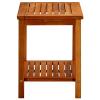 Gecheer Solid Acacia Wood Coffee Table, Rectangular Slatted Design with Oiled Finish, Brown, 13.8 x 19.7 x 17.7 in, for Living Room or Outdoor Use view 4