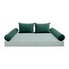 Cover ONLY Model V4 Twin Velvet Contrast Indoor Daybed Cushion Bolster - AD317 view 2