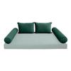 Cover ONLY Model V4 Twin Velvet Same Pipe Indoor Daybed Cushion Bolster - AD317 view 2