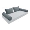 Cover ONLY Model V4 Twin Velvet Same Pipe Indoor Daybed Cushion Bolster - AD347 view 1
