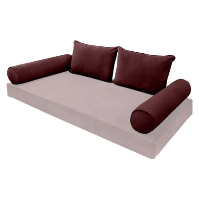 SLIPCOVER ONLY Same Pipe Twin Style V4 Velvet Indoor Daybed Bolster Pillow AD368