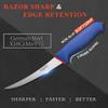 BOLEXINO 6 Inch Semi-Flexible Curved Boning Knife With Non-Slip Softgrip & Sharp Blade For Meat or Fish Deboning Filleting, X50CrMoV15 German Steel view 3