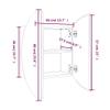 vidaXL Modern-Style Bathroom Cabinet with Round Mirror and LED Light - Durable Engineered Wood, Ample Storage, Wall-Mount Design - White view 3