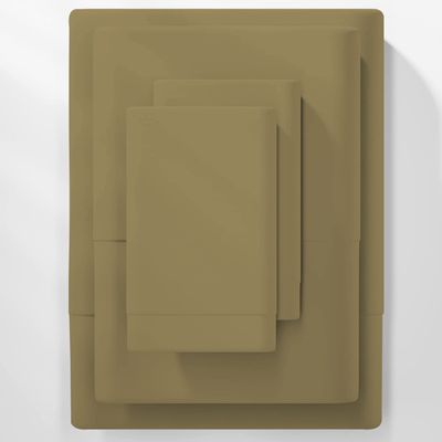 100% Natural Cotton King Sheets Deep Pocket Cotton, 800 Thread Count White 4 Piece, Sheet Set, Solid Sateen Weave, 24" Deep Pocket (Fits Upto 18" to 24" Mattress), Bedding Sheets & Pillowcases