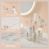 Acliys Bathroom Counter Organizer Countertop 2 Tier Storage Acrylic Corner Makeup Organizer for Perfume Stand, Vanity Holder, Dresser Tray, Spice Rack, Skincare, Coffee Bar, Room Decor (Clear) view 3