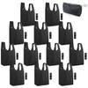 BeeGreen Black Reusable Grocery Bags Shopping Bags for Groceries 12 Pack Heavy Duty - Foldable Polyester Grocery Totes with Handles and Zipper Bag, Large Travel Washable Holiday Tote Bag Bulk view 1