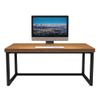 Solid Wood Home Office Computer Desk, Heavy Duty Natural Pine Long Table with high Carrying Metal Legs, Width 1.2-3M (Size : 120x60x75cm) view 1