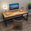 Solid Wood Home Office Computer Desk, Heavy Duty Natural Pine Long Table with high Carrying Metal Legs, Width 1.2-3M (Size : 120x60x75cm) view 2