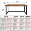 Solid Wood Home Office Computer Desk, Heavy Duty Natural Pine Long Table with high Carrying Metal Legs, Width 1.2-3M (Size : 120x60x75cm) view 3