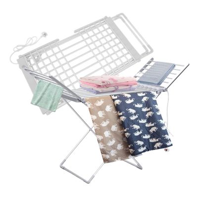 230W Electric Heated Clothes Airer Dryer, Winged Clothes Drying Rack,Folding Energy-Efficient Laundry Drying Rack, 45-55 Constant Temperature, Easy Storage, for Bathroom | Laundry Room