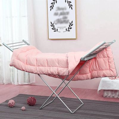 Electric Heating Clothes Drying Rack, 18-Bar, Towel Warmer, Collapsible, Space-Saving Laundry Rack, for Clothes, Towels, Linens, Indoor/Outdoor