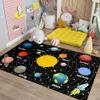 Boys Rugs for Bedroom Kids Rugs for Playroom Kids Carpet for Bedroom Boys Outer Space Large Area Carpet Memory Foam Thicken Kids Play Mats, Space, 5'7' view 3
