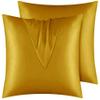 Queen Comforter Set Satin Mustard 600 GSM Queen Size Comforter Set (Comforter + 2 Pillowcases) Comforter for Queen Size Bed view 2