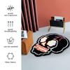 Black Bath Rugs Cartoon Fun Skull Head Area Rug Microfiber Bathroom Mat Soft Large Welcome Doormat Indoor Carpet Kitchen Living Room Non-Slip Mats Halloween Decorative Mats, 26" x 34" view 3
