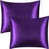 Queen Comforter Set Satin Plum 600 GSM Queen Size Comforter Set (Comforter + 2 Pillowcases) Comforter for Queen Size Bed view 2