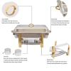 Chafing Dish Buffet Set, Single Pan Buffet Server, Portable Stainless Steel Food Warmer, Chafing Dish Set Perfect for Catering, Parties, Events and Holiday view 4