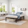 NEW JETO Metal Bed Frame,Twin Size Bed Frame with Storage Space,Heavy Duty Sturdy Mattress Foundation,Easy Assembly,No Box Spring Needed, Black,18 Inch,Twin view 2
