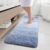 Arotive Microfiber Bathroom Rugs, Shaggy Soft and Absorbent Bath Rug, Non-Slip, Thick Plush Machine Washable Dry Bath Mats for Bathroom, Tub and Shower, 59x20, Light Blue, Rectangular view 1
