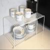 CASAPALACE Cabinet Shelf Storage Rack, 4 Piece Expandable Spice Rack Organizers, Metal Rustproof Kitchen Cabinet Shelf Organizers for Kitchen Counter,Freezer, Fridge,Pantry Shelf, White, Set of 2 view 1