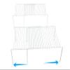CASAPALACE Cabinet Shelf Storage Rack, 4 Piece Expandable Spice Rack Organizers, Metal Rustproof Kitchen Cabinet Shelf Organizers for Kitchen Counter,Freezer, Fridge,Pantry Shelf, White, Set of 2 view 2