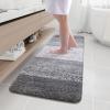 Arotive Microfiber Bathroom Rugs, Shaggy Soft and Absorbent Bath Rug, Non-Slip, Thick Plush Machine Washable Dry Bath Mats for Bathroom, Tub and Shower, 59x20, Grey, Rectangular view 1