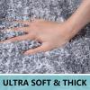 Arotive Microfiber Bathroom Rugs, Shaggy Soft and Absorbent Bath Rug, Non-Slip, Thick Plush Machine Washable Dry Bath Mats for Bathroom, Tub and Shower, 59x20, Grey, Rectangular view 4