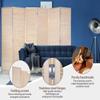 6 Panels Bamboo Room Divider Room Dividers and Folding Privacy Screens 72 Inch Partitions and Dividers Freestanding with Privacy Partition Portable Foldable Privacy Screen for Home, Office(Natural) view 3