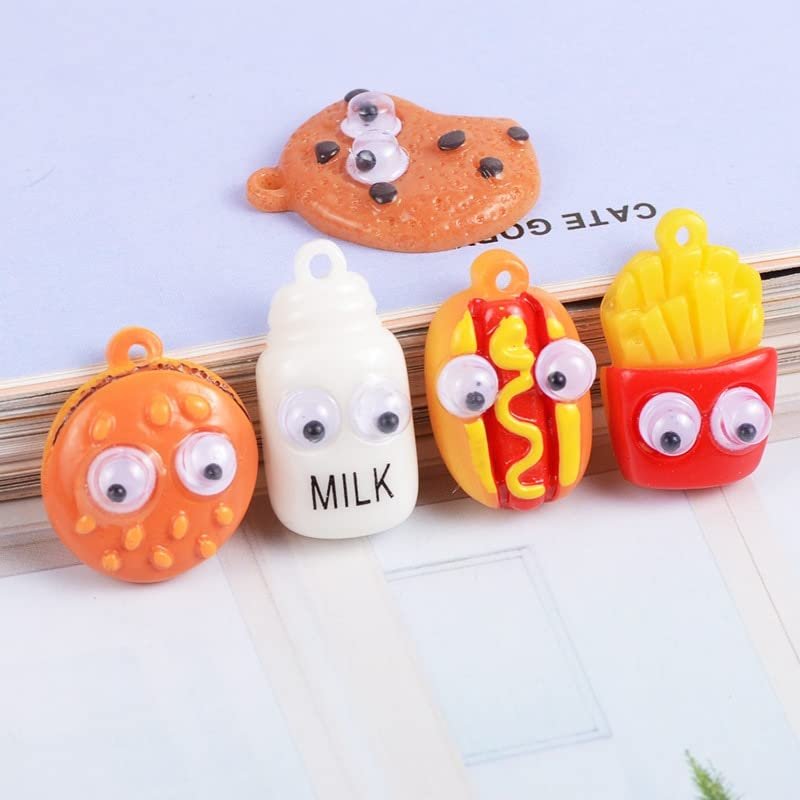5pcs Cartoon Cute Funny Burger Fries Refrigerator Strong Magnet Refrigerator Sticker Home Decor Souvenir Kitchen Accessories Home Decorations Gift